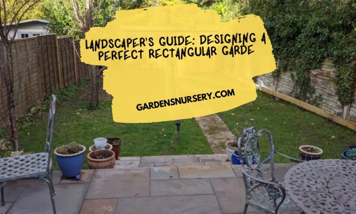 A landscaper is designing a rectangular garden