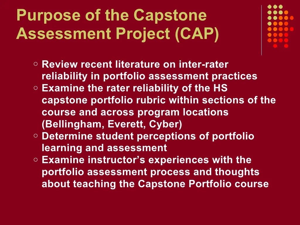 Capstone leadership and community health assessment